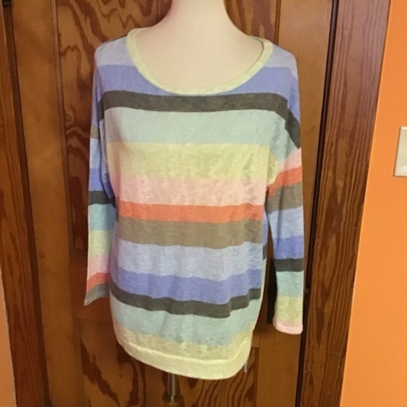 Rainbow striped slouchy sweater - Picture 6 of 9